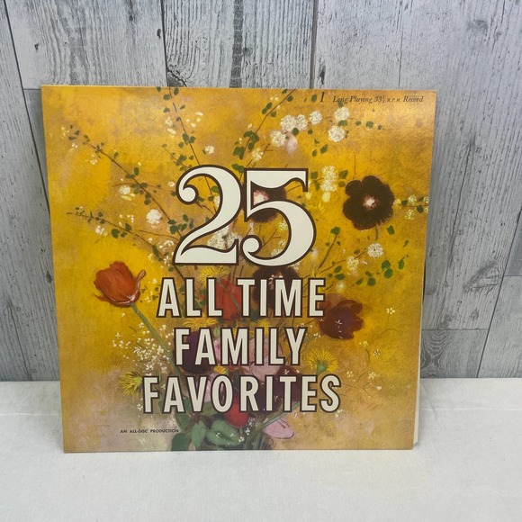 Vintage 25 All Time Family Favorites All-Disc Vinyl LP Record Album - Picture 1 of 1